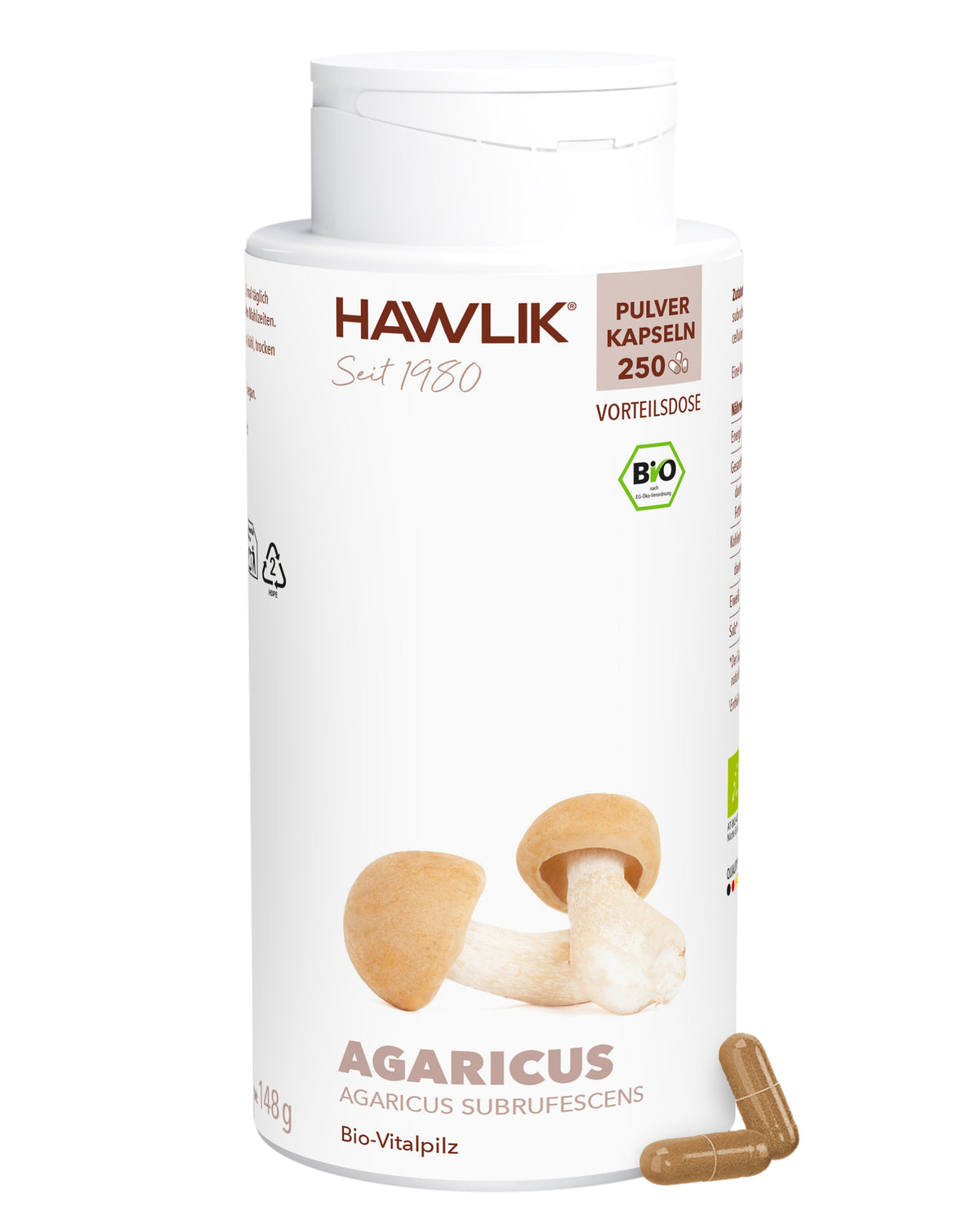 BIO Agaricus Pulver Kapseln