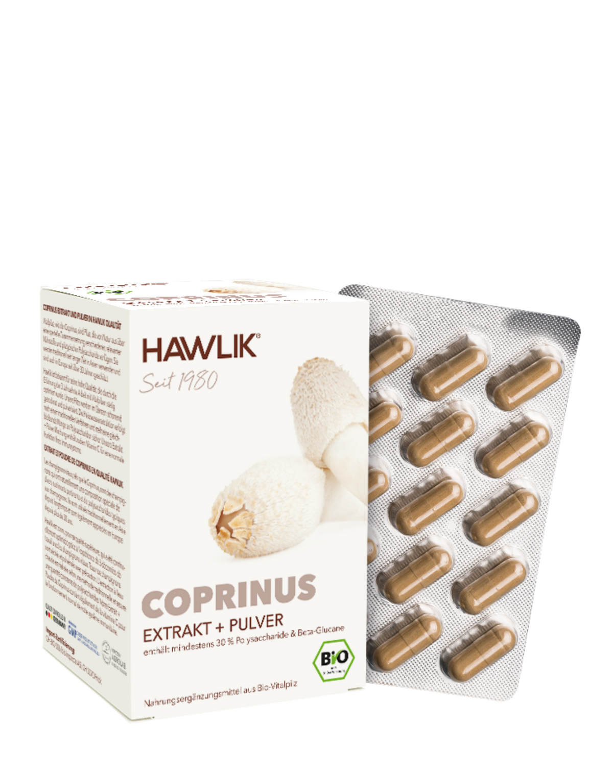 Organic Coprinus Extract + Powder Capsules