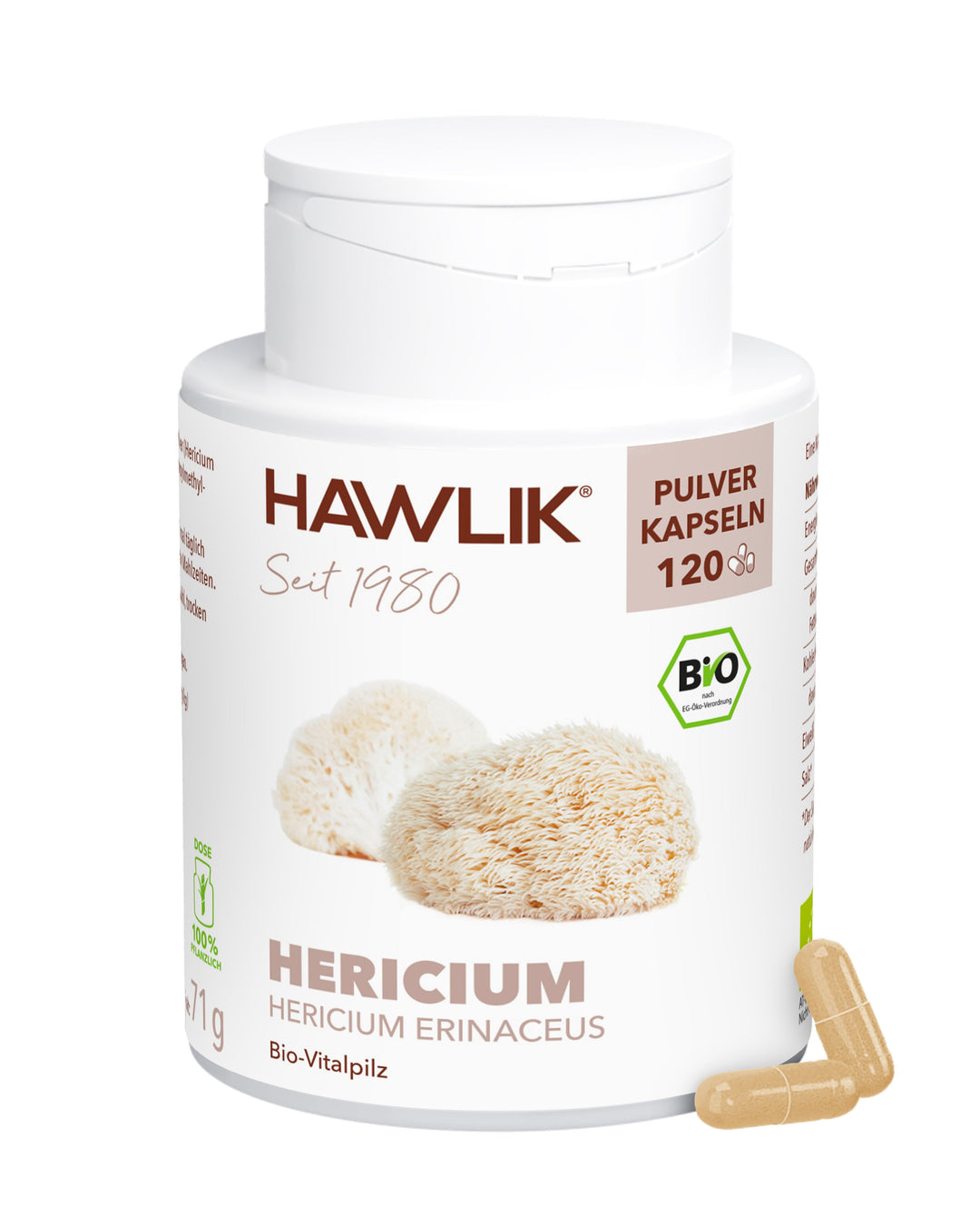 BIO Hericium Pulver Kapseln (Lion’s Mane)