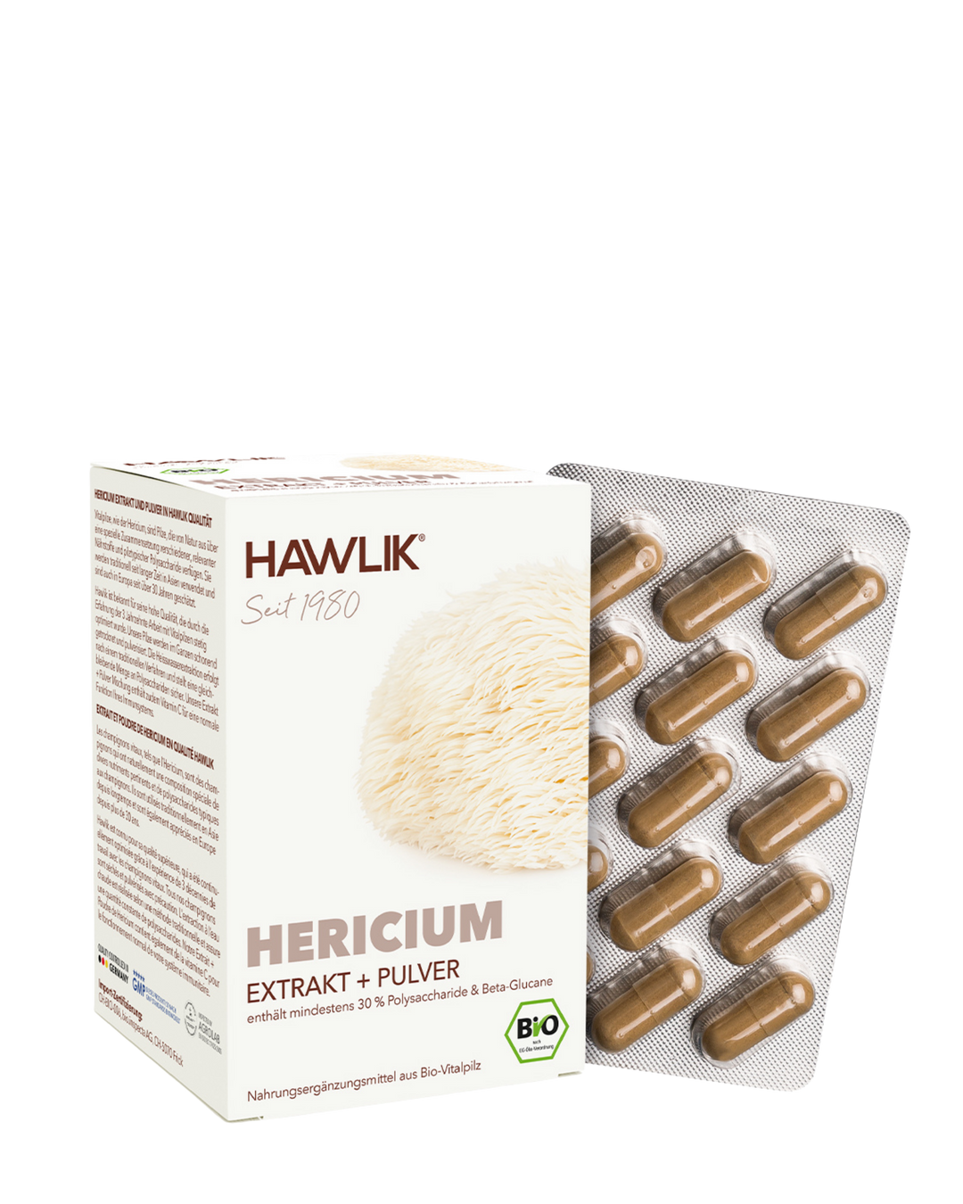 BIO Hericium Extrakt + Pulver Kapseln (Lion’s Mane)