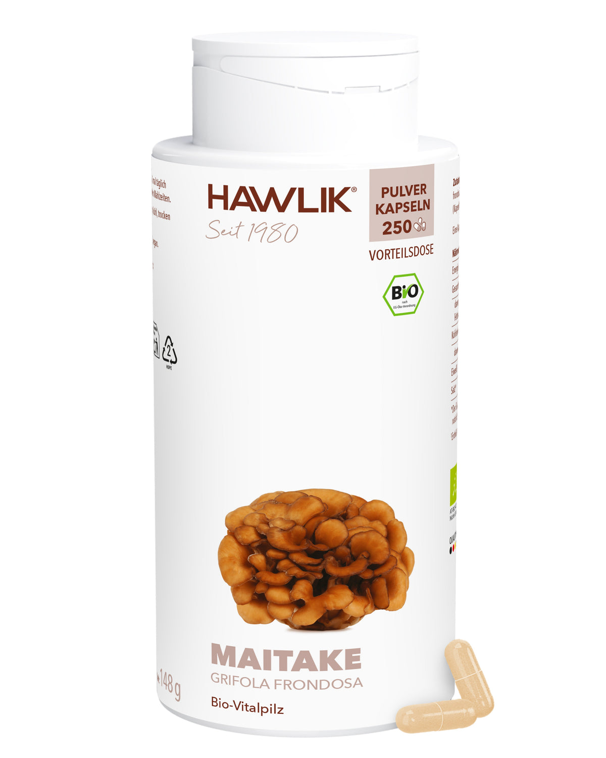 Organic Maitake Mushroom Powder Capsules