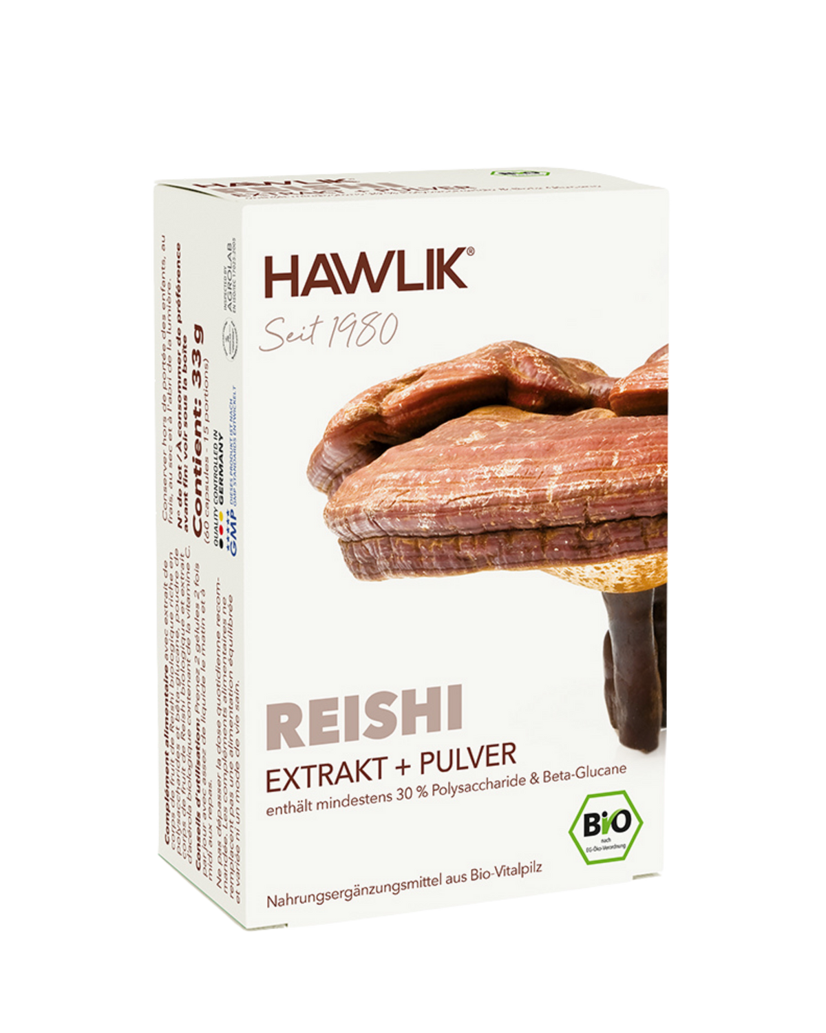 BIO Reishi Extrakt + Pulver Kapseln